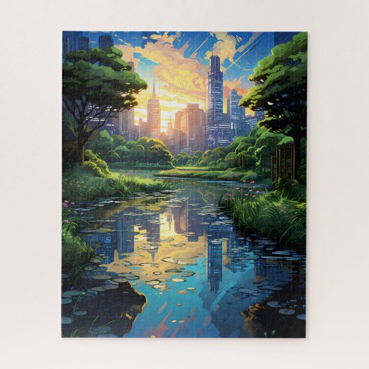 Puzzle in einem Stadtpark (Vertikal)