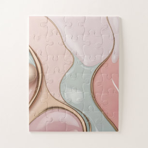 Puzzle in stilvollem abstraktem Grafikdesign