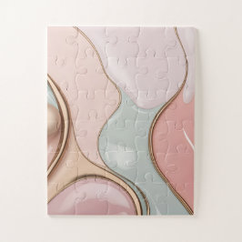 Puzzle in stylish abstract graphic