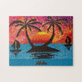 Puzzle - Insel Sonnenuntergang