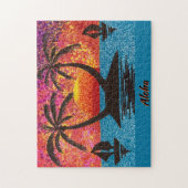 Puzzle - Insel Sonnenuntergang (Vertikal)