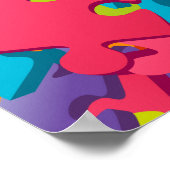 Puzzle-Kartenmuster Poster (Ecke)