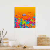 Puzzle-Kartenmuster Poster (Küche)
