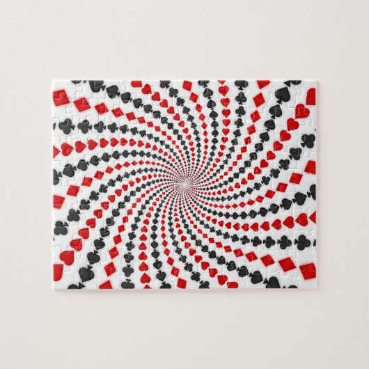 Puzzle: Kartenspielen Anzüge: Spiralmuster Puzzle (Horizontal)