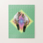 Puzzle - Katze und Regenbogen Diamant (Vertikal)