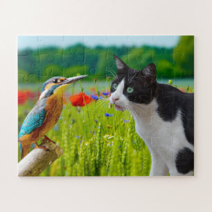 Puzzle-Katze & Vogel Puzzle