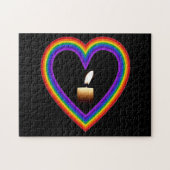 Puzzle-Kerze im Regenbogen Puzzle (Horizontal)