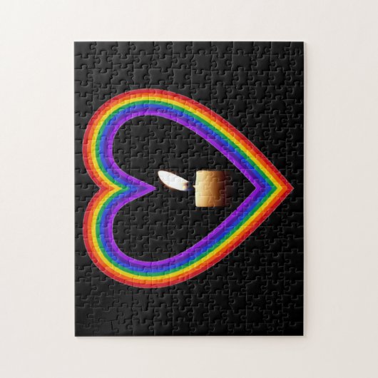Puzzle-Kerze im Regenbogen Puzzle (Vertikal)