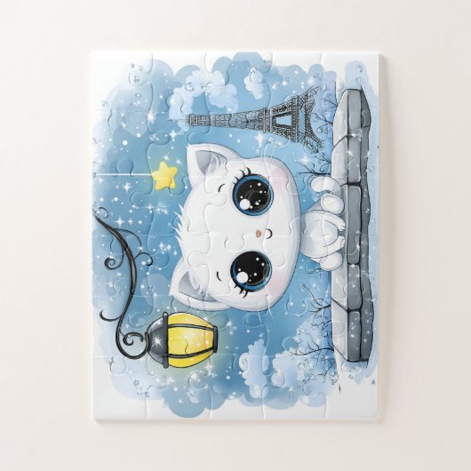 Puzzle Kinder, 30 Zimmer - Ein süßes Kätzchen (Vertikal)