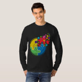 Puzzle Lacrosse Unterstützung Autismus Bewusstsein T-Shirt (Vorne ganz)