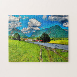 Puzzle landschaftlich Artist Painted Landscape Mou