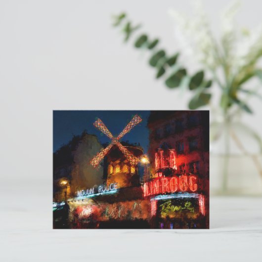 Puzzle-Leinwand in Paris Postkarte (Stehend Vorderseite)