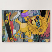 Puzzle León Mark 2, auf seinem Skateboard. (Horizontal)