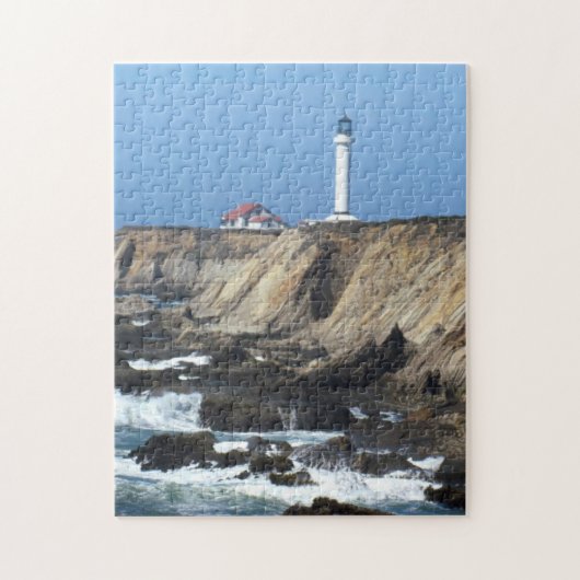 Puzzle - Leuchtturm auf Klippe (Vertikal)