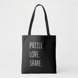Puzzle. Liebe. Teilen. Tragetasche Tasche