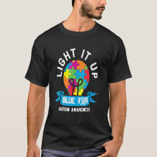 Puzzle Light It Up Blue Autismus-Bewusstseinsstück T-Shirt