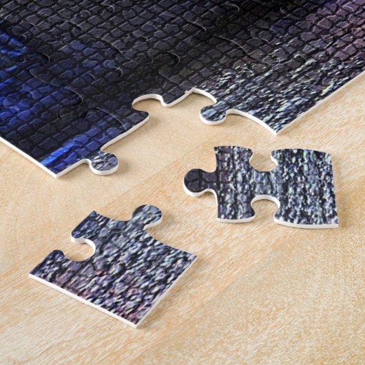 Puzzle lila London Tower Bridge (Seite)