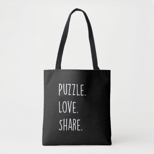 Puzzle. Love. Share. Tote Bag Tasche (Vorderseite)