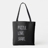 Puzzle. Love. Share. Tote Bag Tasche (Rückseite)