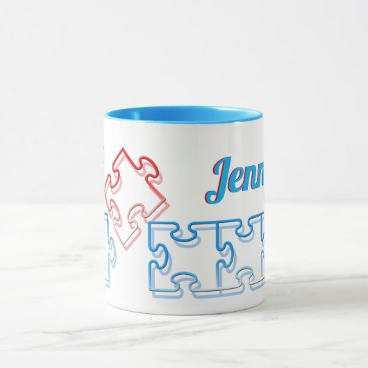 Puzzle Lover Personalisiert Puzzle Tasse (Zentrum)