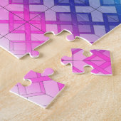 Puzzle - Löwengitter über dem Hintergrund des Rege (Seite)