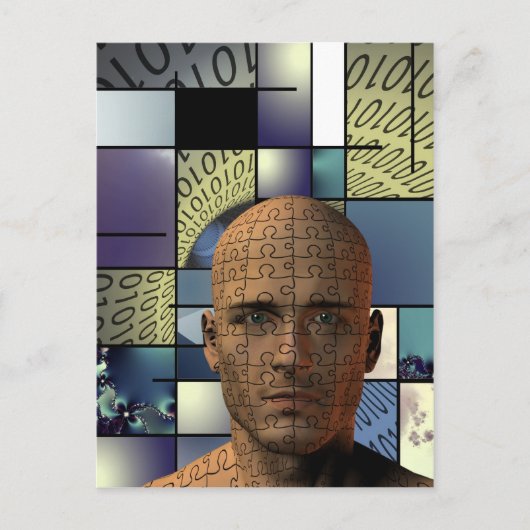 Puzzle Man Postkarte (Vorderseite)