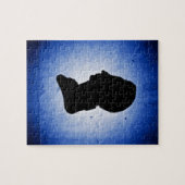 Puzzle "Man Silhouette on Blue" (Horizontal)