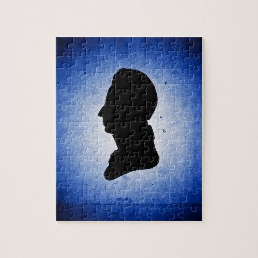 Puzzle "Man Silhouette on Blue" (Vertikal)