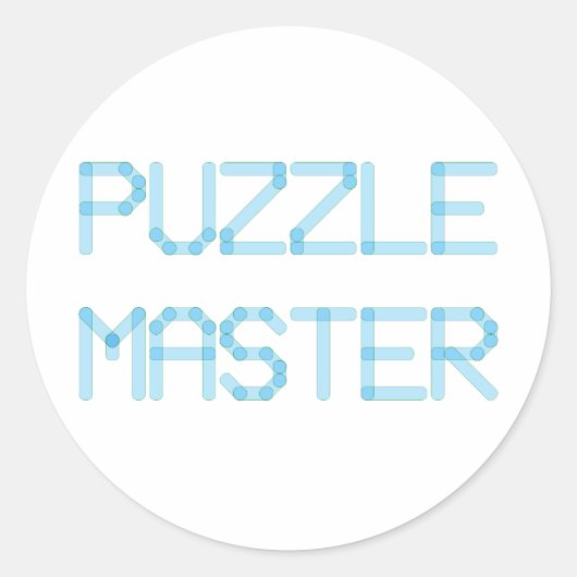 PUZZLE MASTER RUNDER AUFKLEBER (Vorderseite)