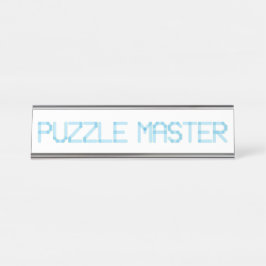 PUZZLE MASTER SCHREIBTISCHNAMENSPLAKETTE