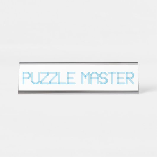 PUZZLE MASTER SCHREIBTISCHNAMENSPLAKETTE (Vorderseite )