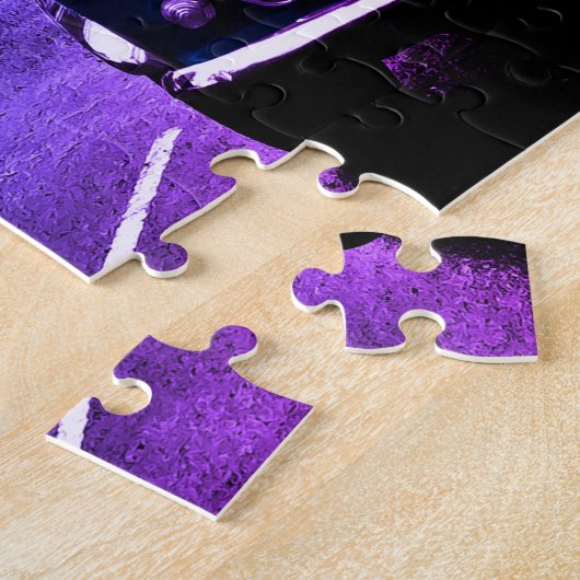 Puzzle Mini Cooper Morris Bunt Blau (Seite)