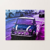 Puzzle Mini Cooper Morris Bunt Blau (Horizontal)