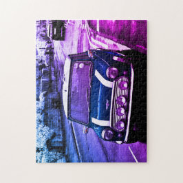 Puzzle Mini Cooper Morris Bunt Blau