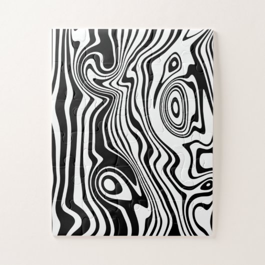 Puzzle mit abstrakten Wellen - Farben nach Maß (Vertikal)