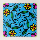 Puzzle mit abstrakter Blume (Horizontal)