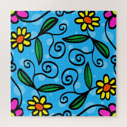 Puzzle mit abstrakter Blume (Horizontal)