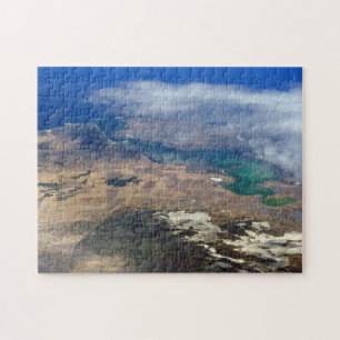 Puzzle mit blauem und türkisfarbenem Wasser