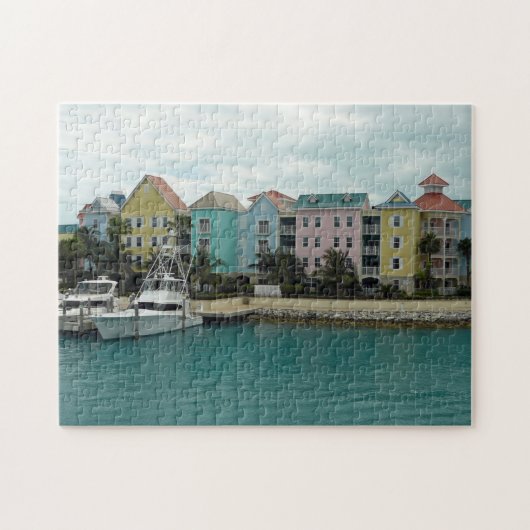 Puzzle mit Blick auf das Bahamas Marina Village (Horizontal)