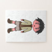 Puzzle mit Cartoon-Jungen-Illustration (Horizontal)