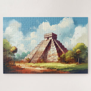 Puzzle mit Chichen Itza, Mexiko.