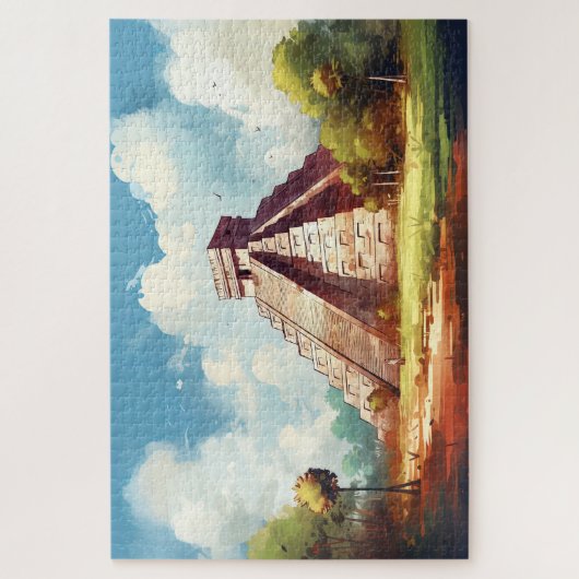 Puzzle mit Chichen Itza, Mexiko. (Vertikal)