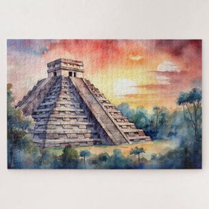 Puzzle mit Chichen Itza, Mexiko.