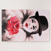 Puzzle mit Clown und Rose (Horizontal)