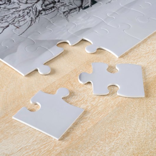Puzzle mit dem ersten Schneebaum (Seite)