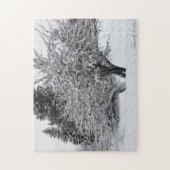 Puzzle mit dem ersten Schneebaum (Vertikal)