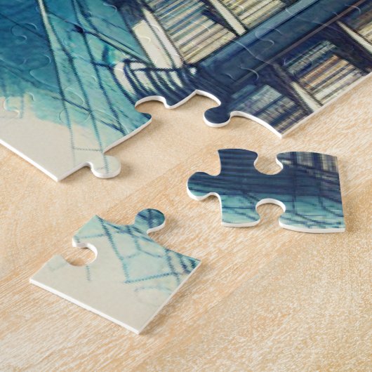 Puzzle mit der alten Bibliothek giftbox (Seite)