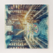 Puzzle mit der alten Bibliothek giftbox (Horizontal)