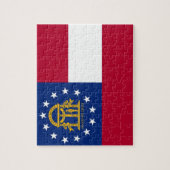 Puzzle mit der Fahne des georgischen Staat (Vertikal)