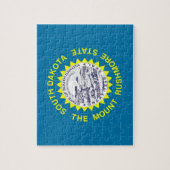 Puzzle mit der Fahne des South Dakota Staat (Vertikal)